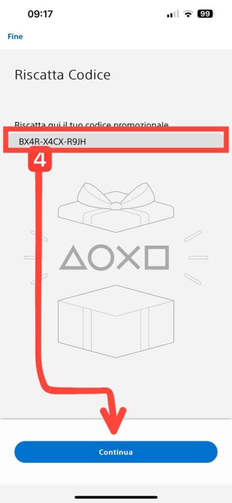 riscattare codice gioco da playstation app (3)